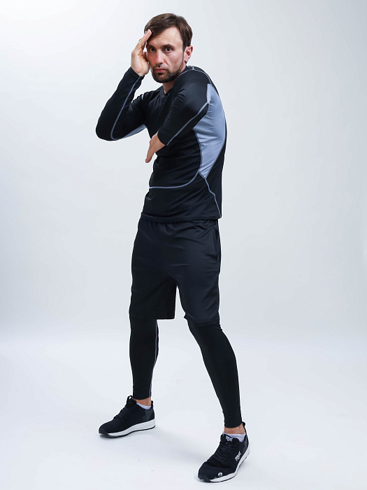Рашгард Vansyndical L\S Black Silver