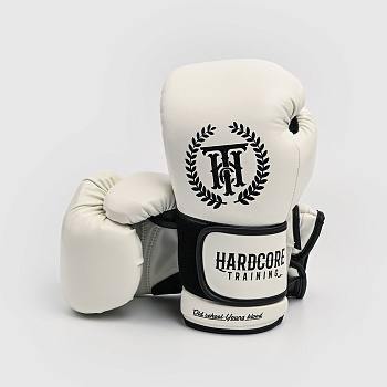 Боксерские перчатки Hardcore Training Revolution White/Black PU