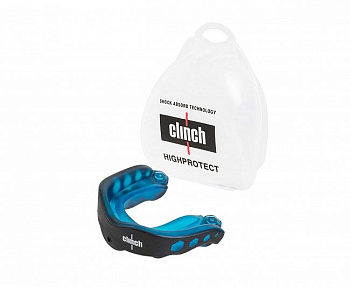 C515 Капа одночелюстная Clinch Pro Triple Layer Mouthguard черно-синяя (размер Senior)