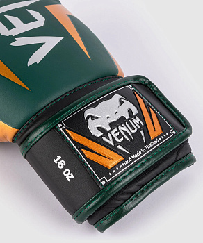 Перчатки боксерские Venum Elite Green/Bronze/Silver