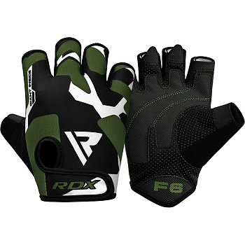 Перчатки для фитнеса RDX F6 BLACK/GREEN