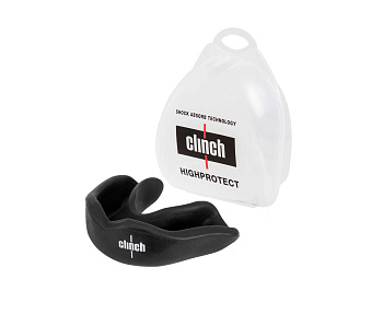 C511 Капа одночелюстная Clinch Competition Single Layer Mouthguard черная (размер Senior)