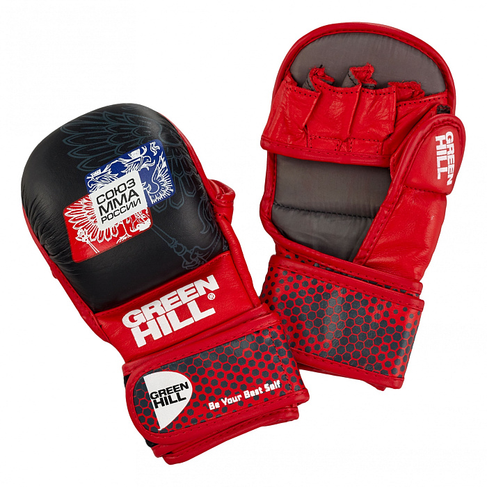 MMU-0111 Перчатки СОЮЗ MMA РОССИИ красно-чёрный
