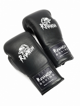 Боксерские перчатки СПАРРИНГА-МЯГКИЕ, черные кожа натуральная