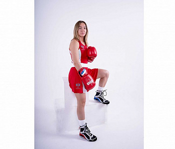 C120 Форма боксерская женская Clinch Fight ФБР красно-белая