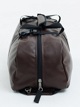 Сумка-рюкзак трансформер Puncher, Экокожа коричневая, L