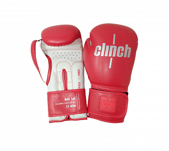 C137 Перчатки боксерские Clinch Fight 2.0 красно-белые