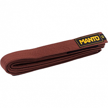 Пояс для единоборств MANTO belt BJJ ORIGINAL (коричневый)