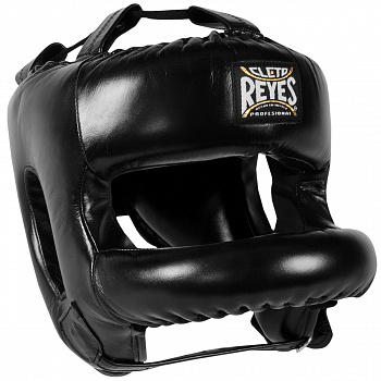 CLETO REYES,  Шлем боксёрский, закрытый, O/S, кожа (CE387N, Черный)