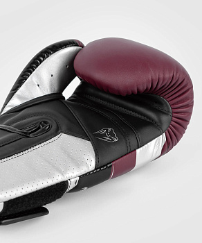 Перчатки боксерские Venum Elite Evo Burgundy/Silver
