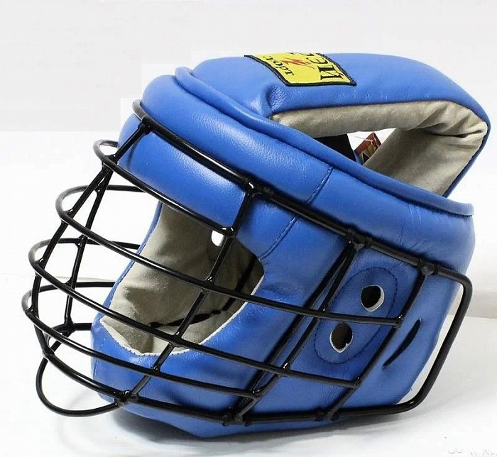 Шлем с металлической маской ТИТАН-2 для АРБ Синий