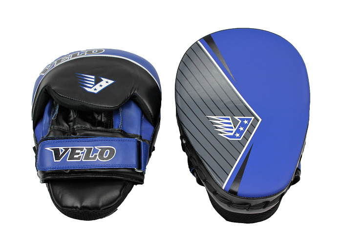 Лапы боксерские VELO NEW, Flex, синий/серый