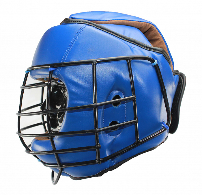 Шлем с металлическим забралом VELO, закрытый, синий, Flex, S