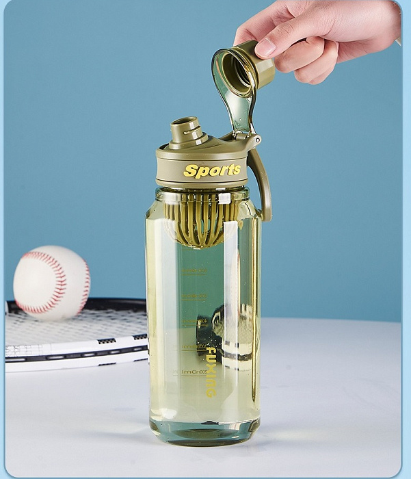 Бутылка для воды FUXING SPORTS, 750 мл, Хаки