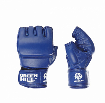 MMF-0026a Перчатки для боевого самбо Лицензия FIAS синие