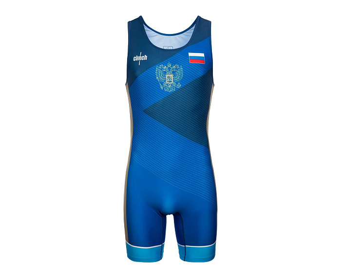 C223 Трико борцовское Clinch Competition синее