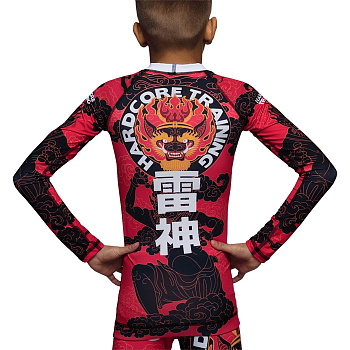 Детский рашгард Hardcore Training Raijin Black/Red LS