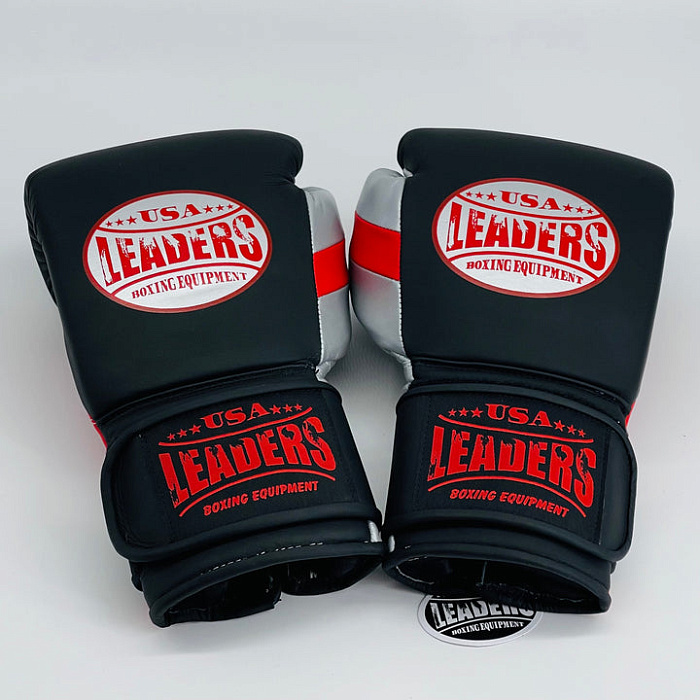 Перчатки боксерские Infinity Leather Gloves Black Matte /Red Matte