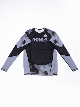 Рашгард I Am Fighter  White / Gray Military