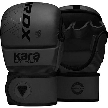 Перчатки тренировочные RDX Grappling Shooter F6 Plus черн.мат.
