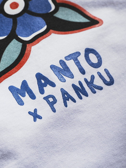 Футболка MANTO x Panku t-shirt RIP white