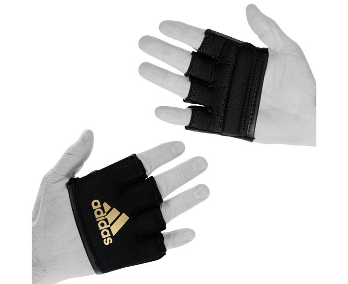 adiSKS01 Накладки гелевые Knuckle Sleeve черно-золотые (безразмерная)