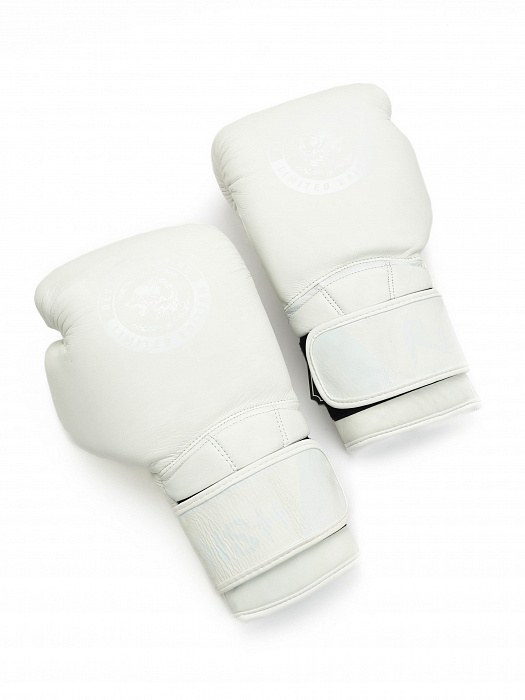 Боксерские перчатки REVANSH TWS, натуральная кожа WHITE