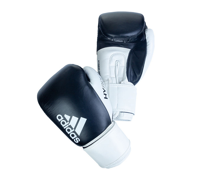 adiH200 Перчатки боксерские Hybrid 200 черно-белые (вес 10 унций) 