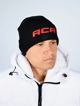Шапка iamfighter черная АСА Красный
